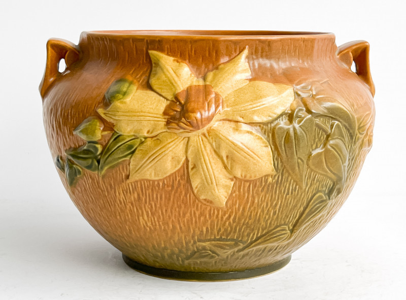 Roseville American Pottery Clematis Jardinière