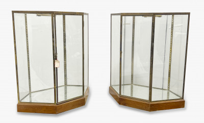 Image for Lot Pair of Art Deco Glass Vitrines