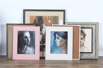 Image for Lot Herta Furth Ladies Portraits W/C pastel