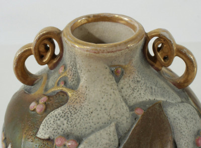Image 3 of lot 2 Amphora Bowls & a Vase