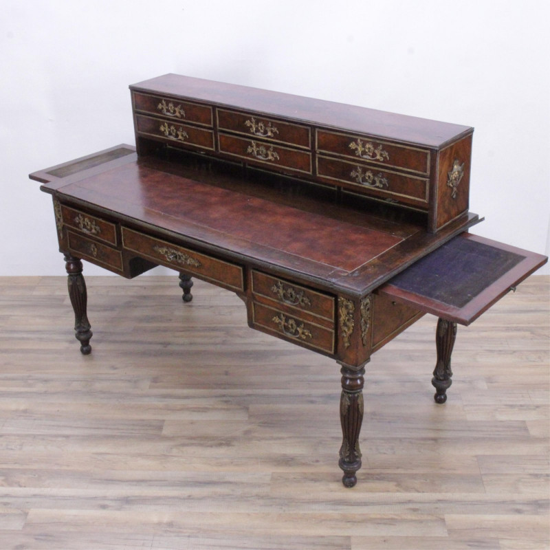 Image 5 of lot 19th C. French Style Mahogany Writing Desk