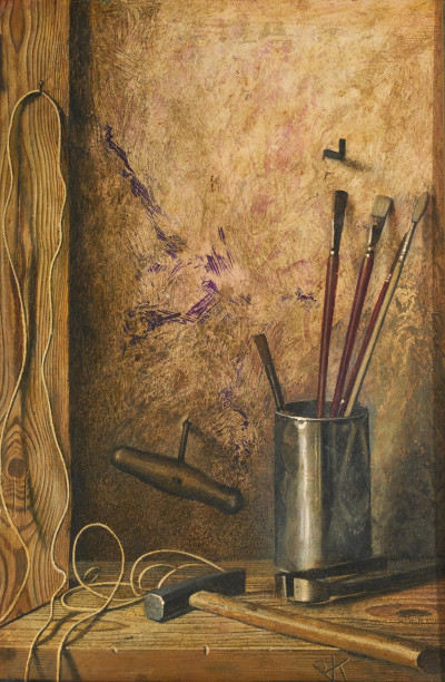 Robert Knaus - Untitled (Hammer and paint brushes)