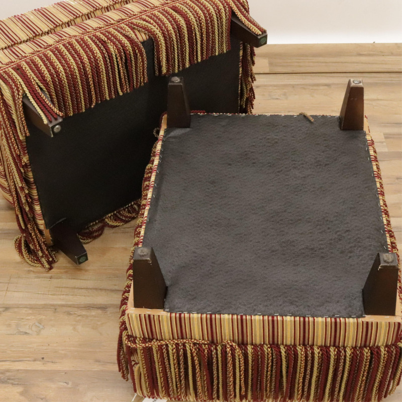 Pr of  Finely Upholstered Ottoman