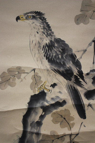 Image 6 of lot 3 Japanese Ink Wash Scrolls of Birds