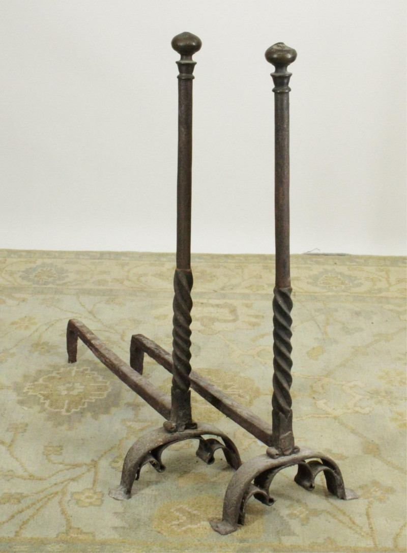 Image 2 of lot 19th-20th C. Metal Fireplace Accessories