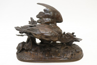 Image for Lot After Moigniez Bronze Figure of a Bird