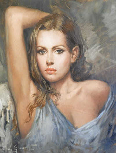 Image for Lot Pier Germani - Blonde in Blue Dress Portrait
