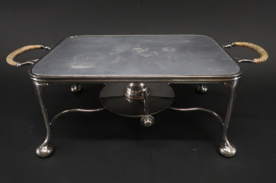 Image for Lot Asprey of London Silverplate Warming Stand