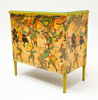 Title Decoupage-Decorated Chest of Drawers / Artist