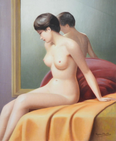 Title Robert Duflos - Seated Nude / Artist
