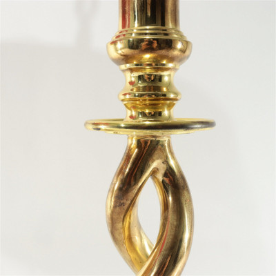 Image 3 of lot 2 Lamps - French Style Bouillotte & Barley Twist