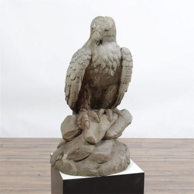 Image for Lot Early 20th C. Cast Stone Eagle