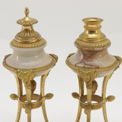 Image 2 of lot 2 Pair French Gilt Bronze Candlesticks 19th C