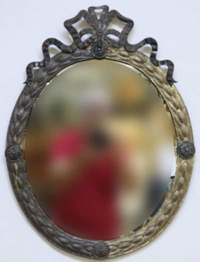 Image for Lot Louis XVI Style Oval Mirror