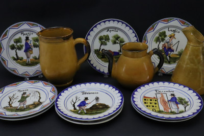 Image for Lot 12 Spanish &amp; French Pottery Tablewares