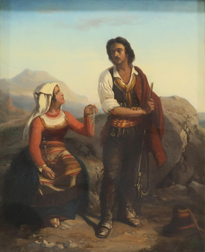 Image for Lot Gypsies, 19th C., Oil on Canvas