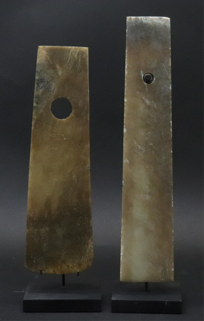Image for Lot Set of Two Longshan Style Jade Blades