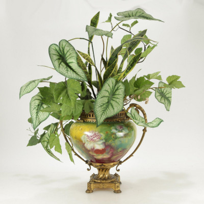 Image for Lot Louis XVI Style Gilt Metal Porcelain Jardiniere