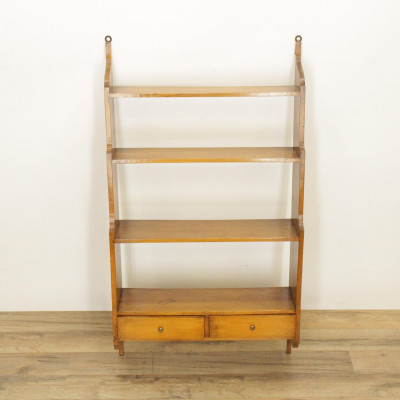 Image for Lot Chippendale Style Birch Hanging Shelf