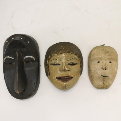 Image 4 of lot 10 African and Asian Tribal Masks