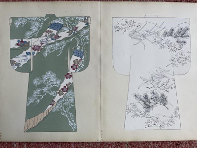 Image 3 of lot [ANONYMOUS] Designs of kimonos, color woodblocks