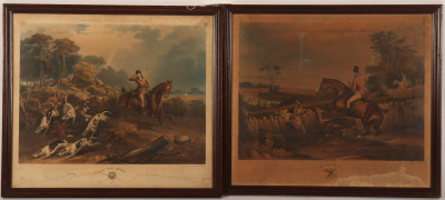 Image for Lot Pair Fox Chase Hunting Prints, after F.C. Turner