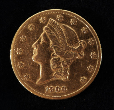 Title 1900-S $20 Liberty Double Eagle Gold Coin / Artist