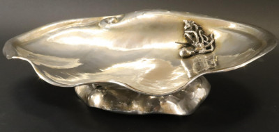 Image 1 of lot 20th C Italian Scallop Form Silver Platter