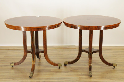 Image for Lot Pair of Regency Style Rosewood Circular Table