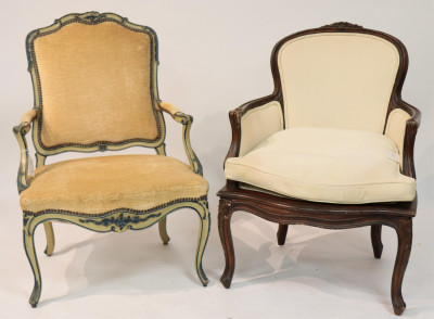 Image for Lot Louis XV Style Fauteuil and Bergere