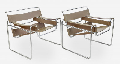 Image for Lot Marcel Breuer for Knoll, pair of Wassily chairs