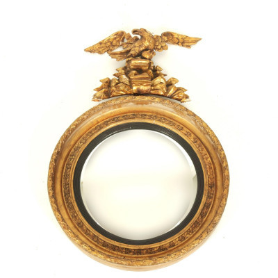 Image for Lot Regency Style Giltwood Convex Mirror, 19th C.