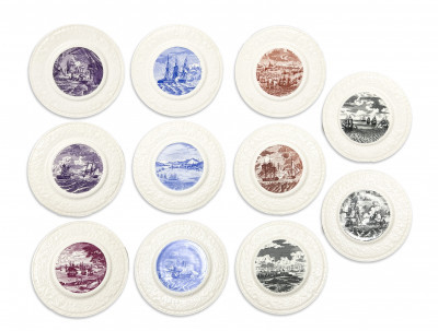 Image for Lot Shenango Pottery Company - American Legion Auxiliary Naval Print Plates