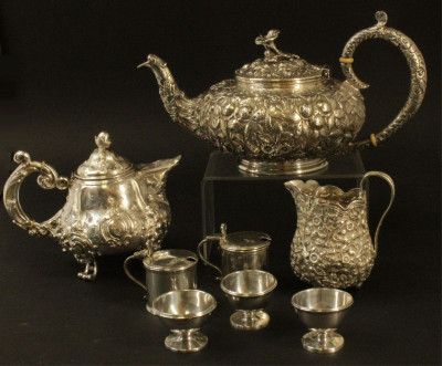 Image 2 of lot 20th C Silver Pieces Teapot S Kirk and Sons