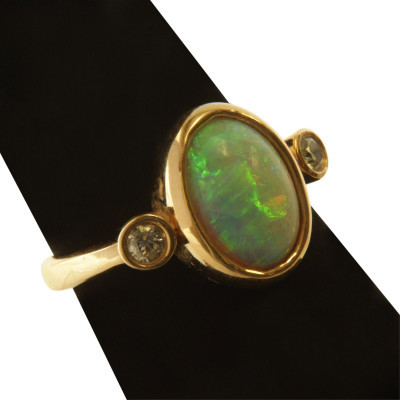 Image for Lot 1.82ct Opal & Diamond Ring