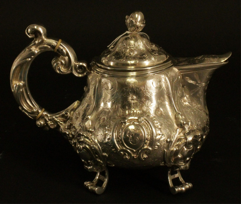 Image 5 of lot 20th C Silver Pieces Teapot S Kirk and Sons