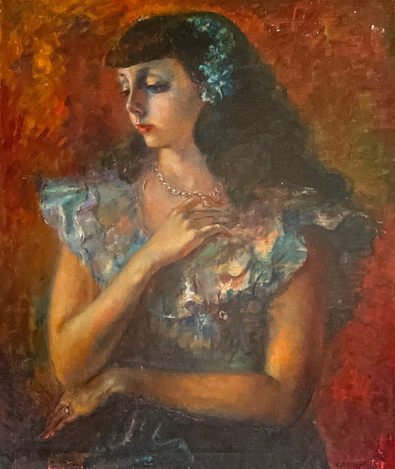 Clara Klinghoffer - Untitled (Portrait of Woman in Blue Dress)