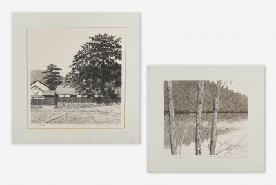 Image for Lot Ryohei Tanaka - Group, two (2) scenes of rural Japan