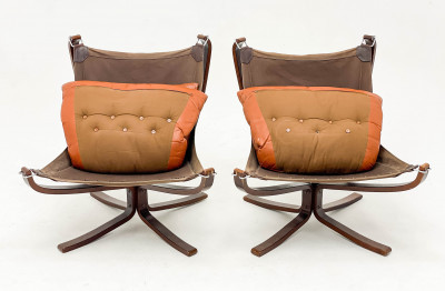 Sigurd Resell - Pair of Falcon Chairs for Vatne Møbler
