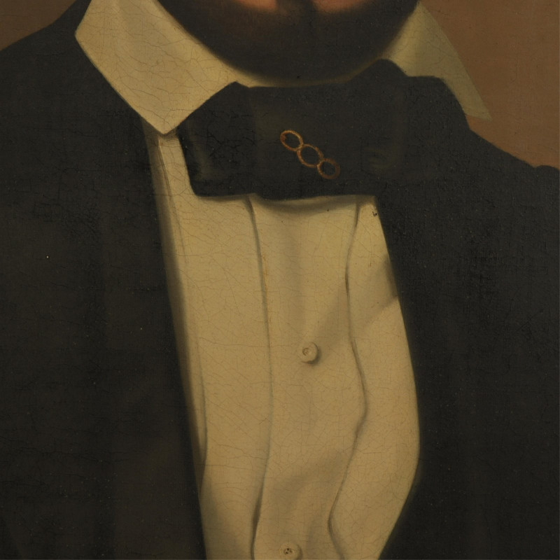 Image 4 of lot 19th C. Portrait of Mr. Brown, oil on canvas