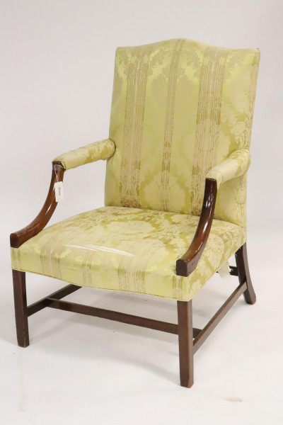Image for Lot George III Mahogany Library Armchair, Late 18th C.