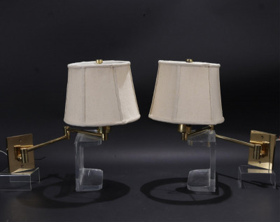Image for Lot Pair of Hansen by Metalarte Brass Folding Sconces