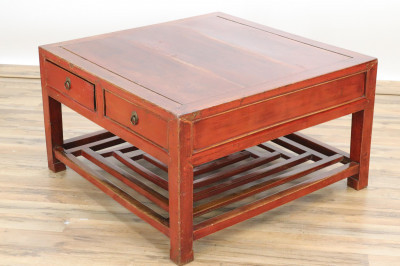 Image for Lot Chinese Scarlet Lacquer  Camphor Coffee Table