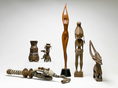 Image for Lot African and Other Sculptural Objects, Group of 6