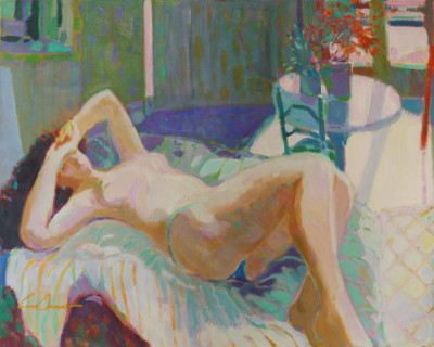 Image for Lot Luis Fernandez Amer - Reclining Nude