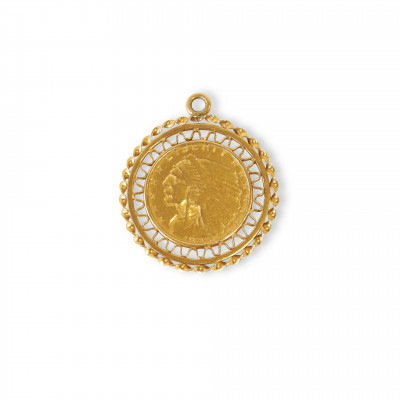 Image for Lot 1925 Liberty 2 1/2 Dollar Gold Coin Pendant