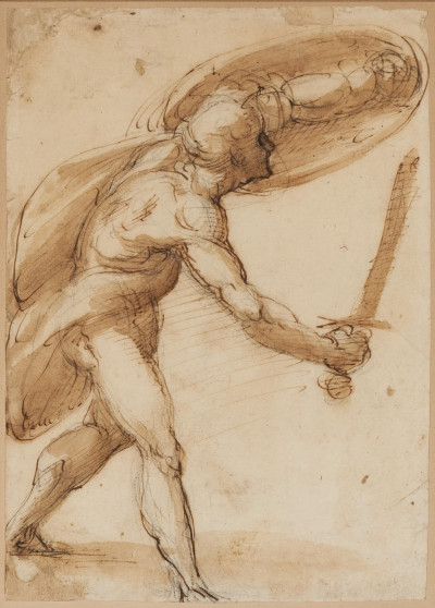 Cesare Franchi, called il Pollino - Warrior with Sword