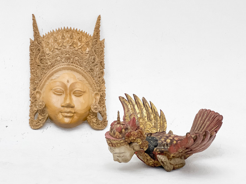 Image 2 of lot 2 South East Asian Carved Wood Sculptures