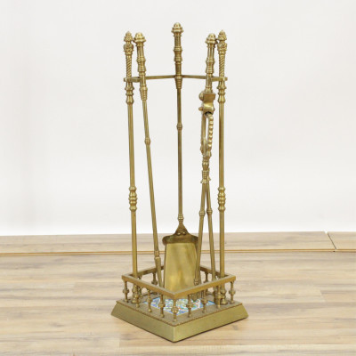 Brass Fire Tool Stand  Tools