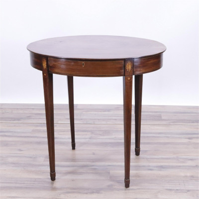 Image for Lot George III Mahogany Oval Occasional Table, 18th C